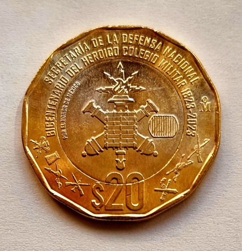 3 Monedas 20 Pesos Colegio Militar Menonitas Y Marina Armada