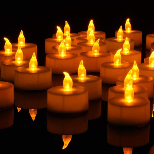 Imagen 5 de 10 de Velas A Pila Pack 12 Unidades - Vela Electrónica Luz Led