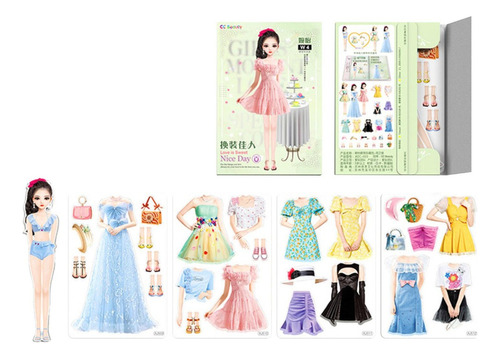 Muñeca De Papel Magnética For Bebé Vestido De Princesa