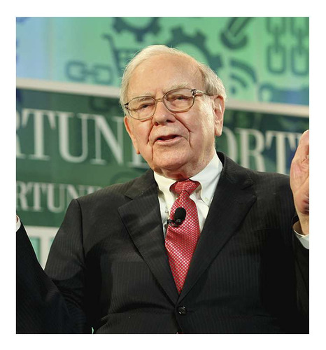 Vinilo 60x60cm Warren Buffet El Mejor Inversor Finanzas M4