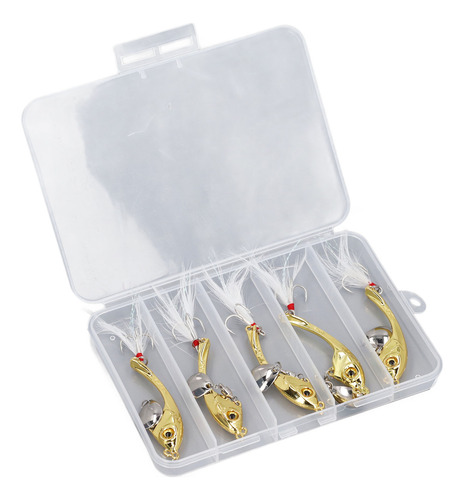 Isca De Pesca, 5 Peças De Metal Vib Lure Professional Rotati