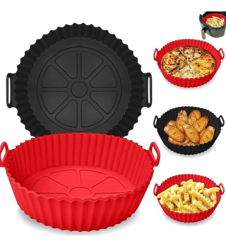 Kit 5 Formas Silicone P/ Air Fryer E Micro - Reutilizáveis