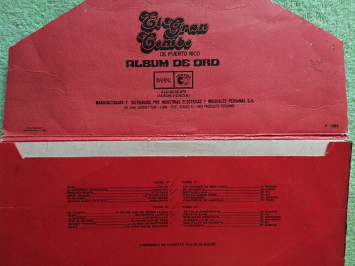 Eam Lp Vinilo El Gran Combo De Puerto Rico Album De Oro 1982 (Usado)