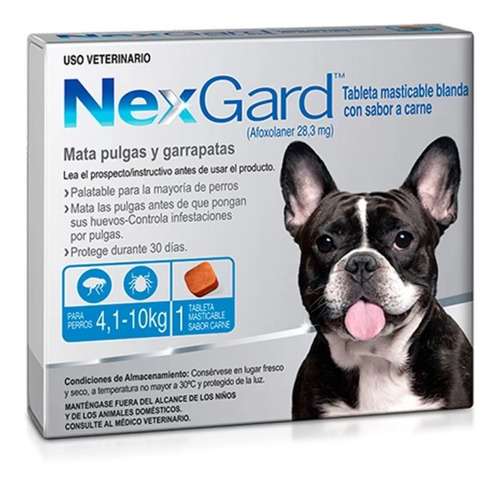 Nexgard Perros 4 A 10kg Masticable Pulgas Garrapatas 