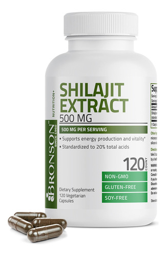 Extracto De Shilajit 500 Mg Energia Y Vitalidad 120 Capsulas