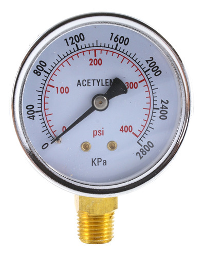 Manometro De Alta Presion Para Regulador De Acetileno 0-400