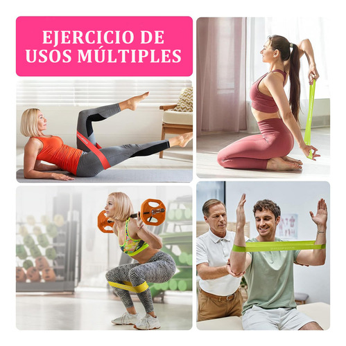 Bandas Elasticas Ejercicio Ligas Resistencia 5 Niveles De Resistencia Para Piernas Y Glúteos Ideal Para Gimnasio, Yoga, Ejercicios En Casa Y Entrenamiento