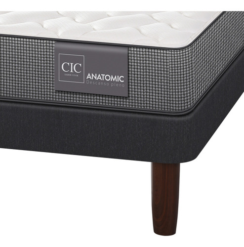 Cama Europea Anatomic 1.5 Plazas + Set Olmo