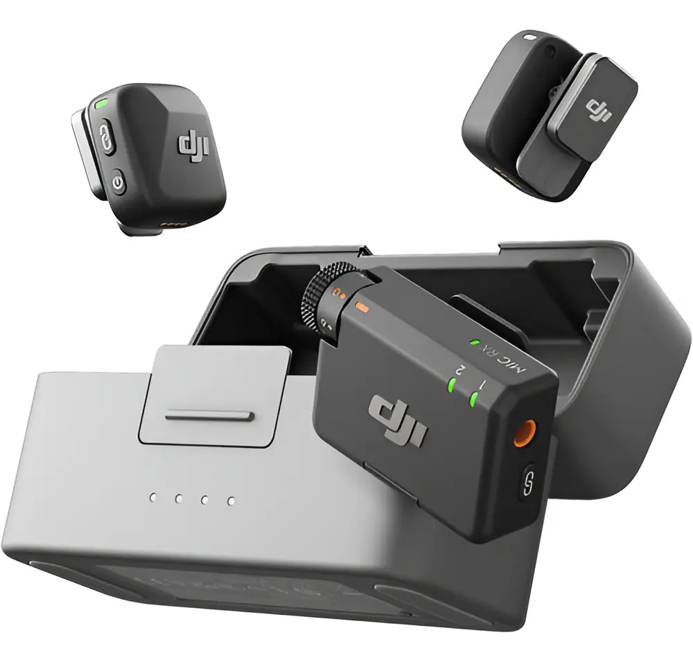 Micrófono inalámbrico DJI Mic Mini dos transmisores un receptor estuche carga profesional