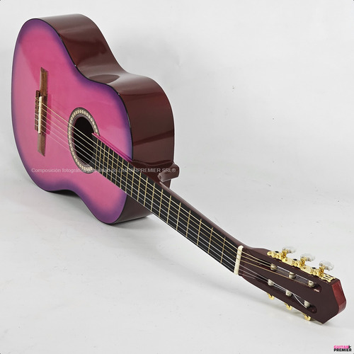 Guitarra Electro Acustica Criolla Funda Pua Colores Color Rosalila Ll Material Del Diapasón Madera Orientación De La Mano Diestro