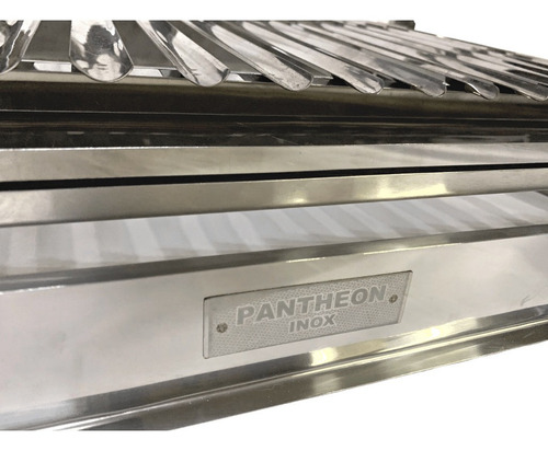 Kit Suporte Churrasqueira Bancada+ Grelha+ Espeto Inox 50x50