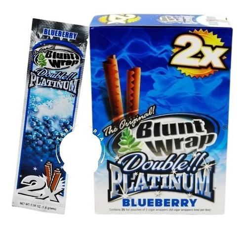 Blunt Wrap Platinum 25 Sobres X2 Sabor A Eleccion