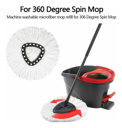 6 Piezas De Cabeza Giratoria Para Trapeador F / Spin Mop