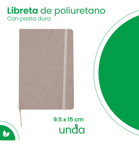Mini Libreta Tipo Moleskine De Poliuretano Cuaderno 80 Hojas Color Gris