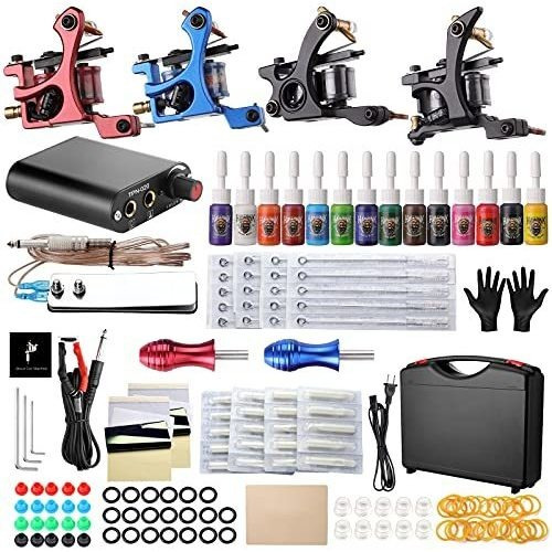 Hawink Tk Hw4005 Kit Completo De Tatuaje, 4 Máquinas De Ta