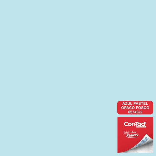 Papel adhesivo de pared Contact de color mate, 2 m x 45 cm, color azul pastel opaco mate 6574C_2