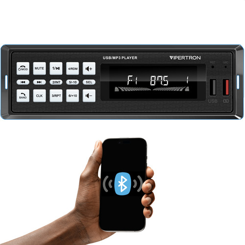 Som Automotivo Bluetooth Radio Fm Vipertron Usb Carregador