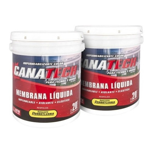 Membrana Liquida Canatech 20 + 20kg Blanca Y Varios Colores