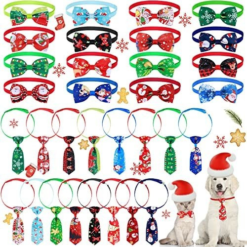 32 Piezas Juego De Corbata De Mascotas De Navidad Brds7