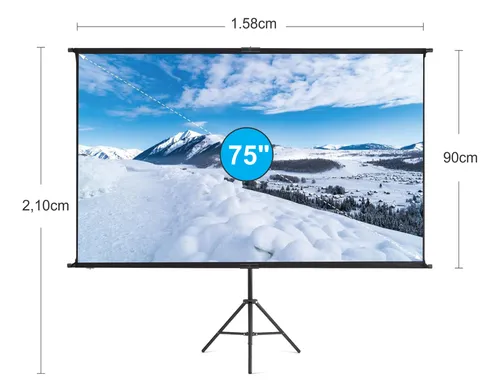 Telon 75 Pulgadas Para Proyector Video Beam Con Tripode 2mts