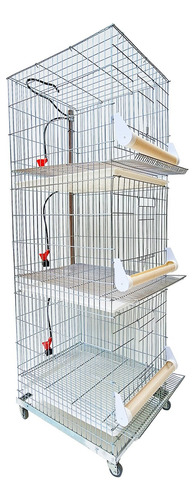 Conjunto Com 3 Baterias Gaiolas Para Perdiz Chukar Chucar