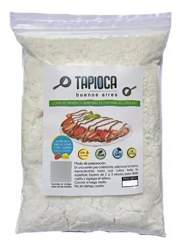 1 Kg Tapioca Lista, Sin Gluten Veg Goma Mandioca Beiju Chipa