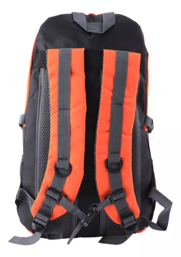 Mochila Ideal Senderismo 40 Litros Reforzada Naranja Kushiro