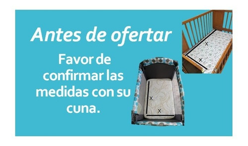 Colchón De Cuna O Corral Para Bebe 95 X 150 X 10 Tela