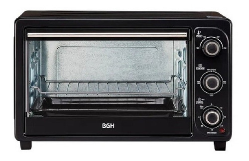 Imagen 2 de 3 de Horno de mesa eléctrico BGH BHE17M20 16L negro 220V-240V