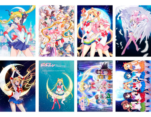 Poster Sailor Moon Pluton Saturno Marte Personajes + Regalo