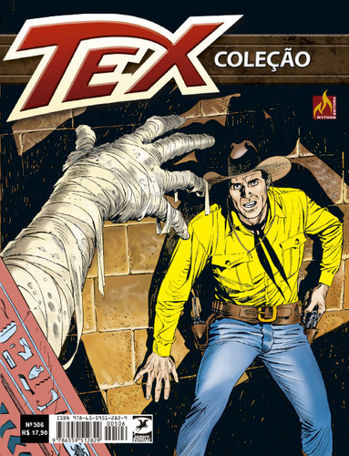 Tex Coleção Nº 506: O despertar da múmia, de Boselli, Mauro. Editorial Mythos, capa mole em português, 2022
