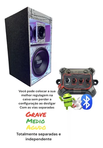 Caixa Bob Trio 4 Vias Bomber Atrack Ativa Bluetooth Tl1500