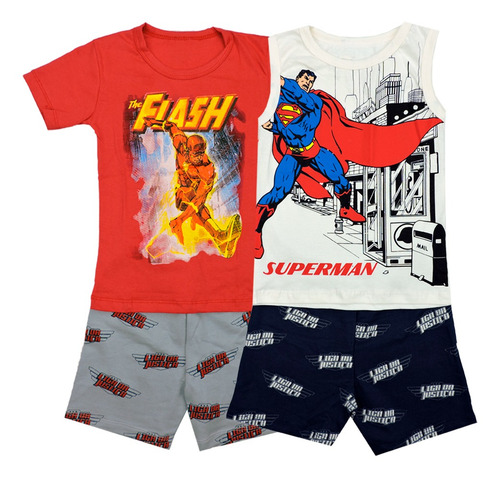 Kit 3 Conjunto Infantil Personagem Masculino Atacado