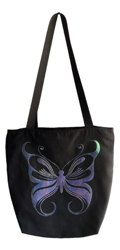 Totebag Bolso Estampado Mariposa Tornasol 