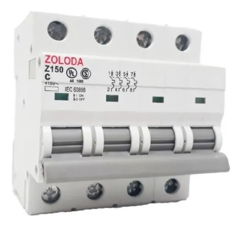 Termomagnética Tetrapolar 10 Amp Zoloda 6ka Curva C Por E631