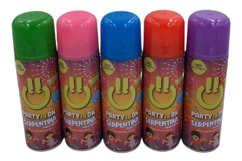 Lanzador Serpentina Spray Para Fiestas Espuma Liquida 250ml