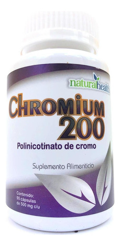 Polinicotinato De Cromo 200mg 90 Cápsulas Natural Health