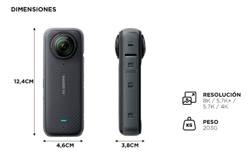 Cámara Insta360 X4 De Acción Inmediata 8k Waterproof 360