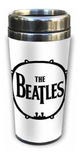 Vaso Térmico Beatles Batería Logo Cerámico 500cc Aprox