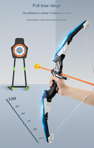 Juego Arquero Set Tiro Arco Con Aljaba 8 Flechas Diana