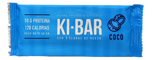 Barra Proteica Natural Sabor Coco Ki-bar X10 Proteina 