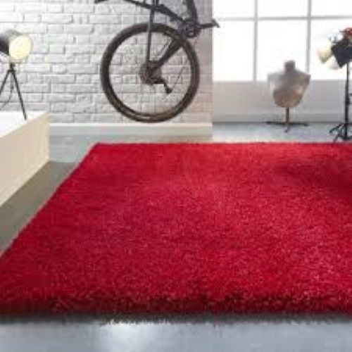 Alfombra Pelo Largo Butan 160 X 230 Rojo