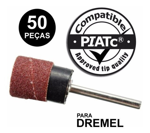 Kit Lixa P/ Micro Retifica Dremel Gr80 1/2 + Haste C/50 Pcs