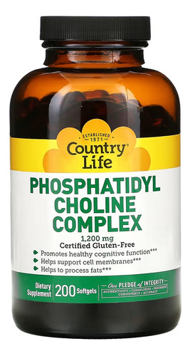 Country Life Fosfatidilcolina Complex 1200 Mg 200 Sgels Sfn