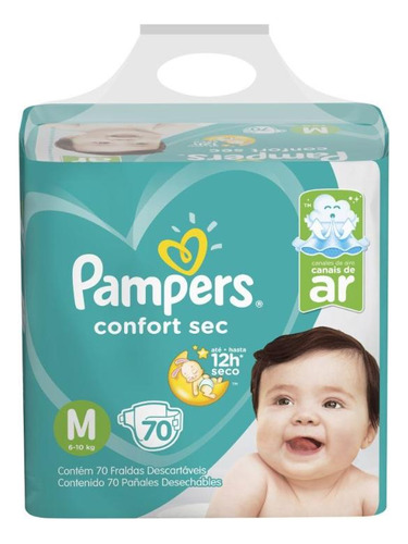 Pampers Confort Sec M (6 A 9.5 Kg) - X70