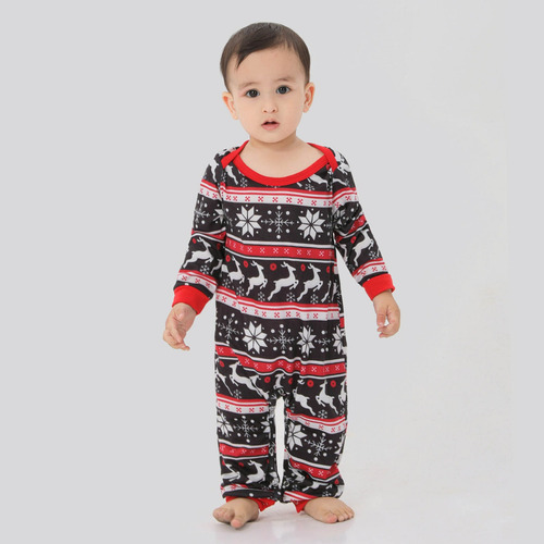 Traje De Pijama Familiar Con Estampado Navideño Para Niño, M