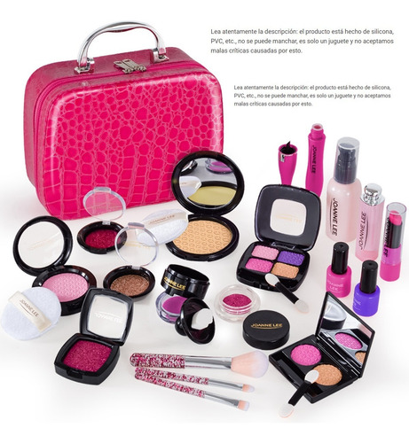 Imagen 2 de 8 de Juguete Maquillaje Belleza Niña Salon Tocador Estuche Set