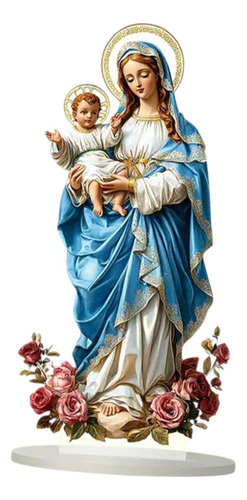 Letrero De La Santísima María Con El Niño Jesús,