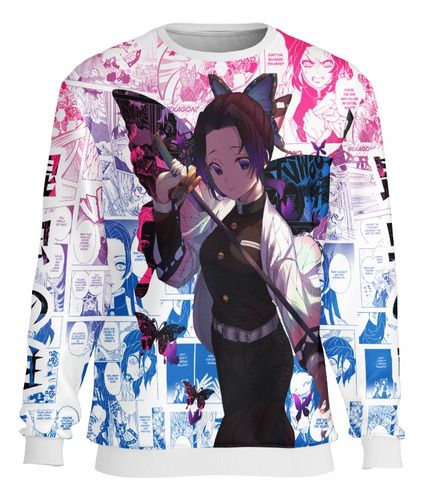 Moletom Blusa Shinobu Kocho Hashira Inseto Colors Gc Ref0886