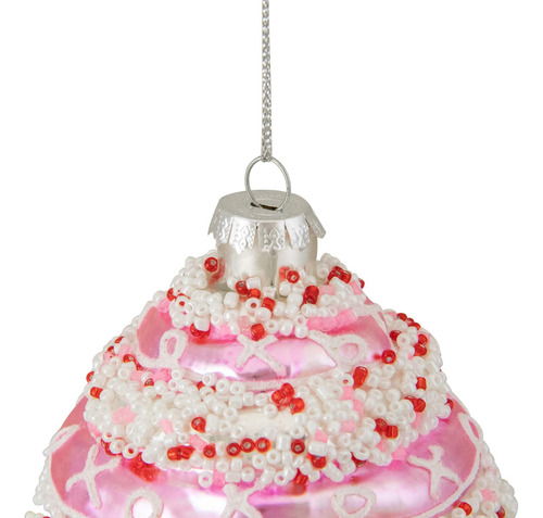 Northlight Cupcake Con Adornos Navideños De Vidrio De Chispa